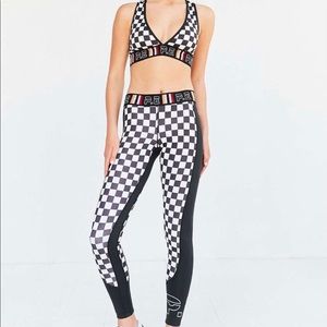 P.E Nation Boom Dizzle Checkerboard Sports Bra- XS